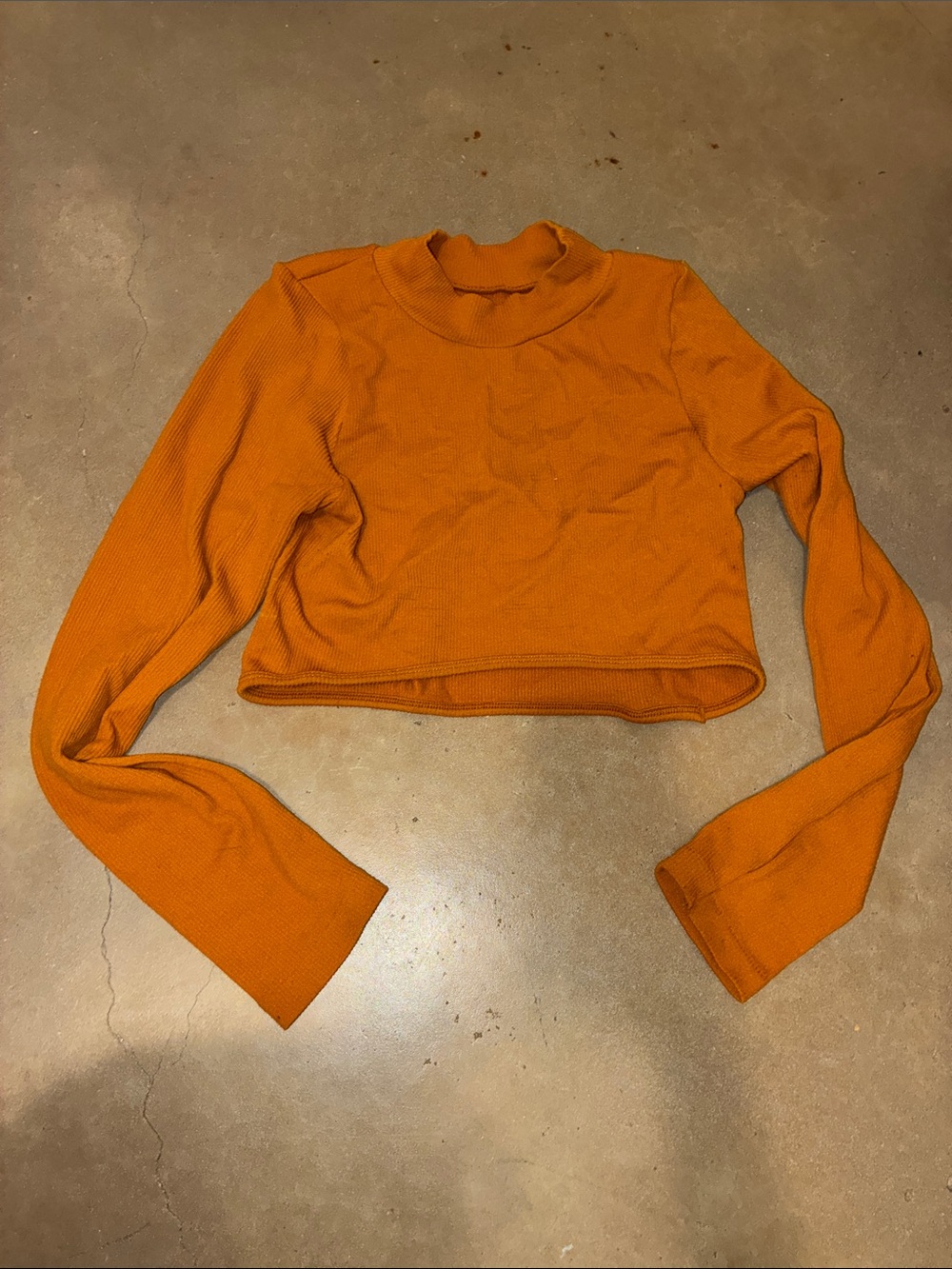 Ribbed Long Sleeve Crop Top fall